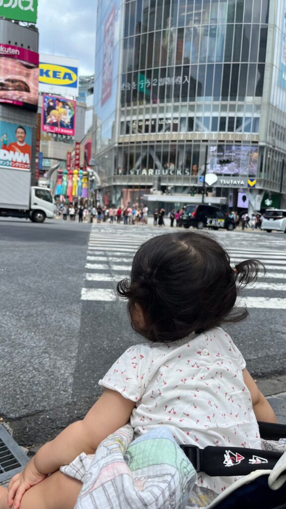 渋谷、子連れお出かけ、スクランブル交差点