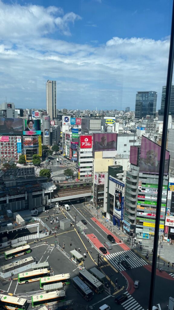 渋谷ヒカリエ11階スカイロビーの写真：渋谷の景色