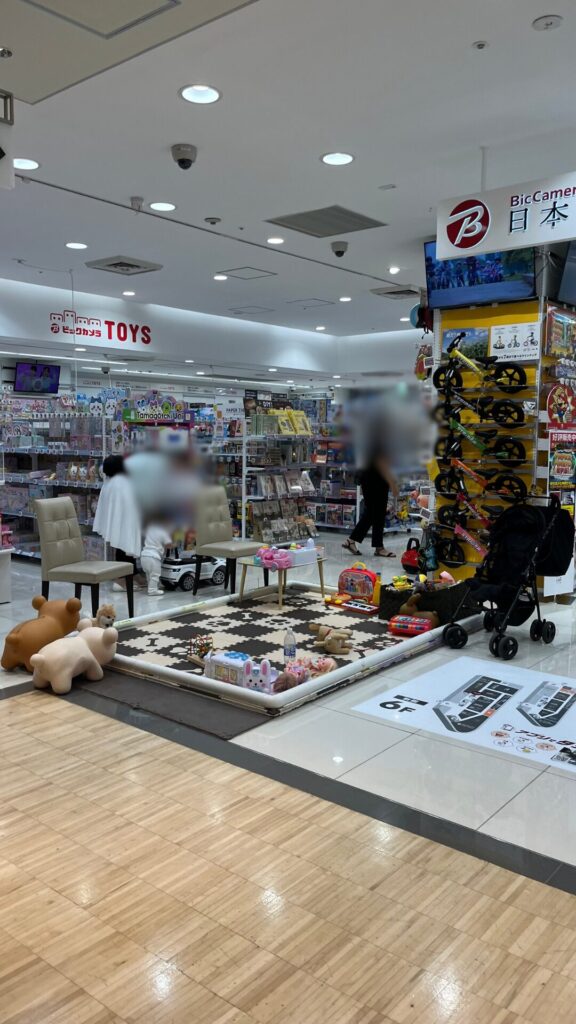 ビックカメラ日本橋三越店の無料遊び場写真（店内全体）