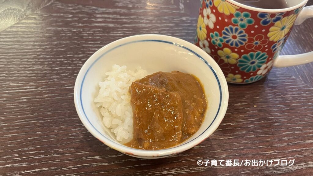 【旅行ブログ】ホテル山楽の写真：朝食ビュッフェ、能登牛カレー