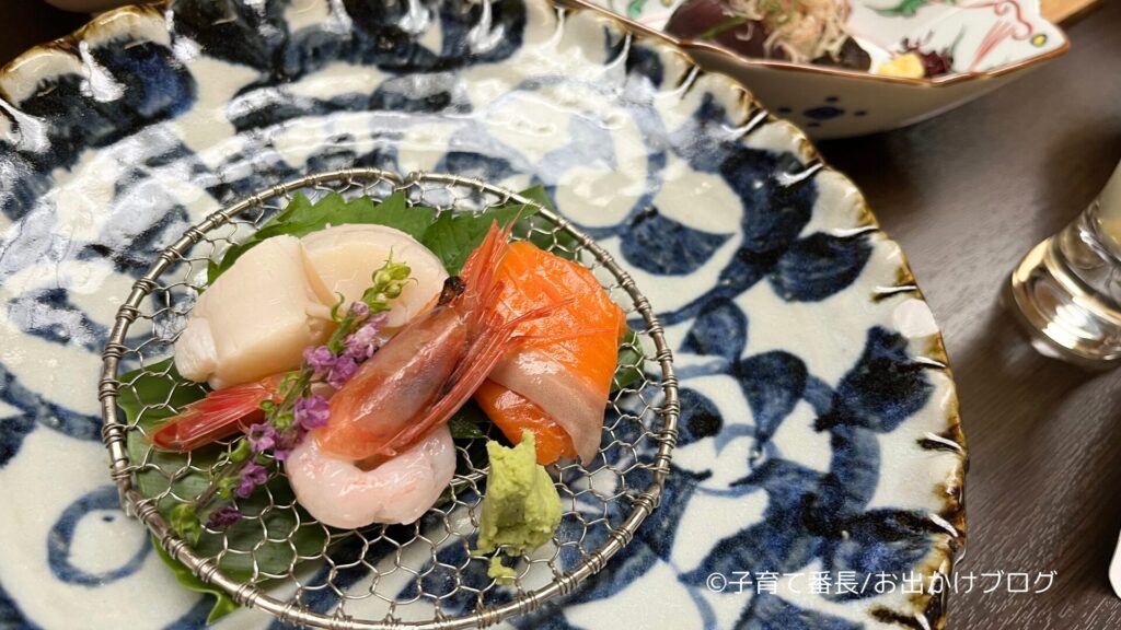 秋保温泉 佐勘の写真：夕食会席料理、刺身