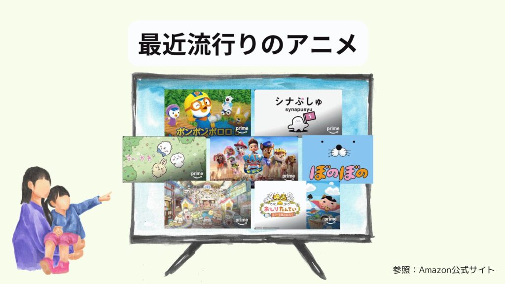 Amazonプライムビデオ子ども向けおすすめ動画：最近流行りのアニメ